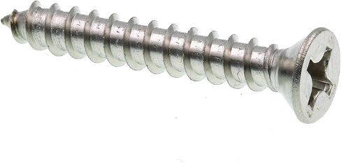 Prime-Line 9017515 Sheet Metal Screw ، التنصت الذاتي ، فيليبس الرأس المسطح ، #12 × 1-1/2 في ، الصف 18-8 من الفولاذ المقاوم للصدأ ، حزمة 25 in Saudi Arabia
