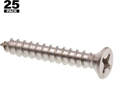 Prime-Line 9017515 Sheet Metal Screw ، التنصت الذاتي ، فيليبس الرأس المسطح ، #12 × 1-1/2 في ، الصف 18-8 من الفولاذ المقاوم للصدأ ، حزمة 25 in Saudi Arabia
