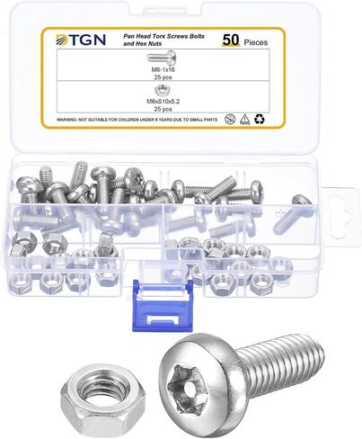 M5X25MM PAN HEAD TORX Security Scence - 60Pack - جيد للآلات - 304 مقاومًا للعبث من الفولاذ المقاوم للصدأ in Kuwait