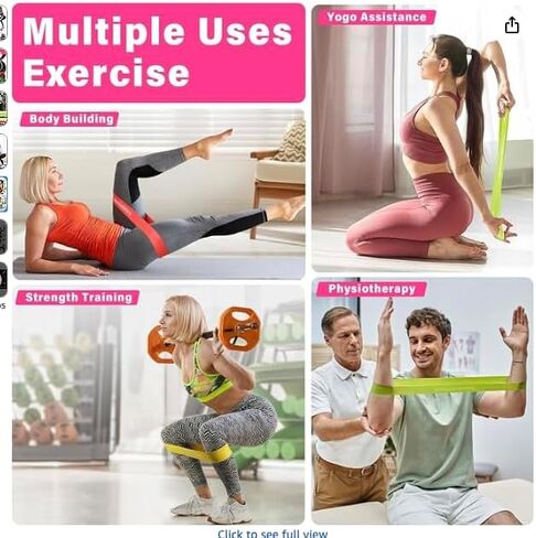Exercise Resistance Bands Set, 5 Levels 10-50 LBS, for Strength Training and Flexibility in Saudi Arabia