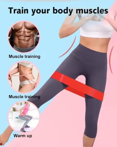 Exercise Resistance Bands Set, 5 Levels 10-50 LBS, for Strength Training and Flexibility in Saudi Arabia