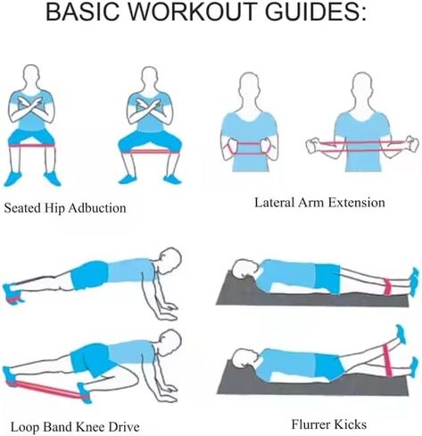 Exercise Resistance Bands Set, 5 Levels 10-50 LBS, for Strength Training and Flexibility in Saudi Arabia