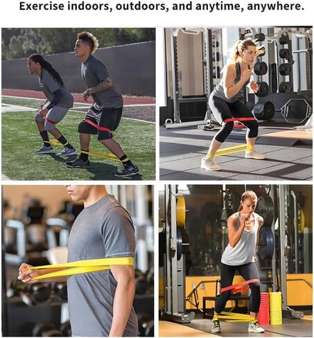 Exercise Resistance Bands Set, 5 Levels 10-50 LBS, for Strength Training and Flexibility in Saudi Arabia