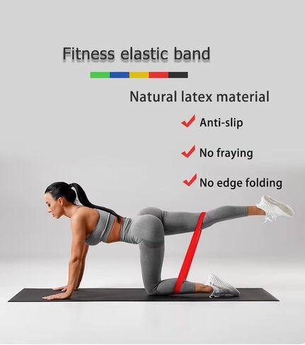 Exercise Resistance Bands Set, 5 Levels 10-50 LBS, for Strength Training and Flexibility in Saudi Arabia