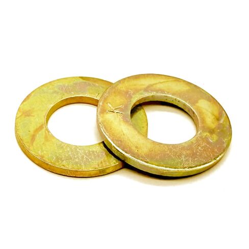 (200 Pieces) 5/16" SAE Grade 8 Flat Washers Zinc Yellow in Saudi Arabia