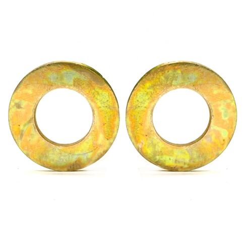(200 Pieces) 5/16" SAE Grade 8 Flat Washers Zinc Yellow in Saudi Arabia