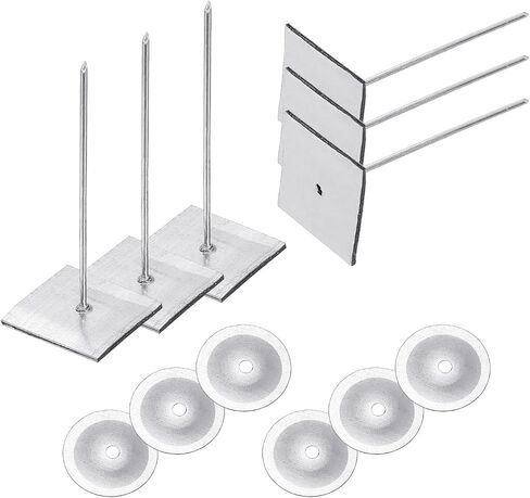 PATIKIL 30mm Self Stick Insulation Pins, 100Sets 0.95in Washers Aluminum Insulation Hangers Cap Round Washers for Foam Board Wall Floor Ceiling in Saudi Arabia