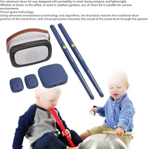 Musical Drum, Electric Air Drum, Portable Professional Virtual Drum with 3D Motion Detection for Adults, Children and Beginners (Sky Blue) in Saudi Arabia