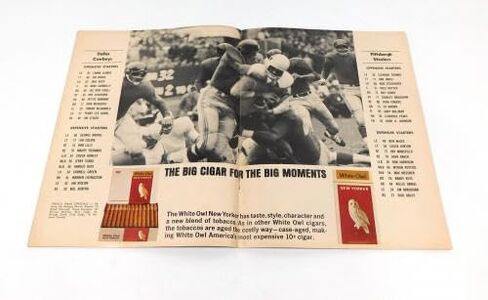1964 Pittsburgh Steelers at Dallas Cowboys NFL Football Program 12-13-64 - NFL Programs in Saudi Arabia