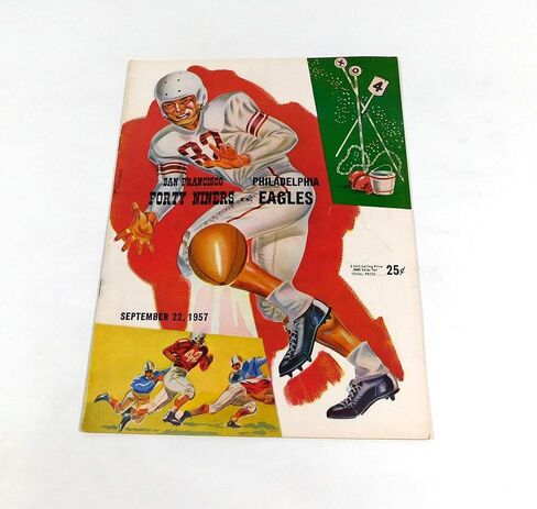 1957 فيلادلفيا إيجلز في سان فرانسيسكو 49ers برنامج كرة القدم 9-22-57-برامج اتحاد كرة القدم الأميركي in Saudi Arabia