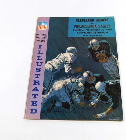1965 Philadelphia Eagles في برنامج كليفلاند براونز لكرة القدم NFL 11-7-65-برامج اتحاد كرة القدم الأميركي in Saudi Arabia