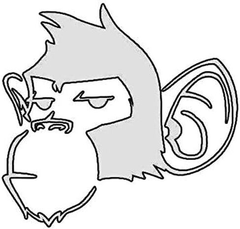 Monkey Sticker Die Cut Decal 5" Bumper Locker Laptop Window - Sticks to Any Surface in Saudi Arabia