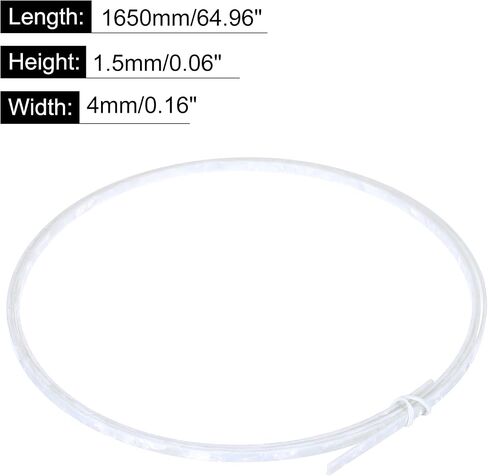 MECCANIXITY Plastic Binding Purfling Strip 1650x4x1.5mm Guitar Binding Edge Trim for Acoustic Classical Guitar White in Saudi Arabia
