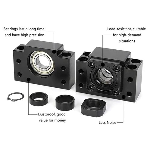 Double nut Ball Screw Control Machine Left Hand Thread Ball Screw RM2005 Ball Screw with SFU2005 Ball Nut BK15 BF15 Support DSG20H Nut Housing Coupling(400mm) in Kuwait