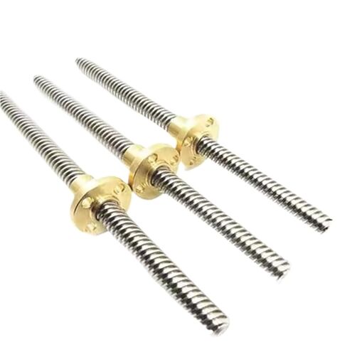Double nut Ball Screw Control Machine T10 Lead Screw Left-Hand Thread Lead 2mm 304 Stainless Steel T10 Trapezoidal Reverse Left-Hand Screw and Reverse Nut(300mm) in Kuwait