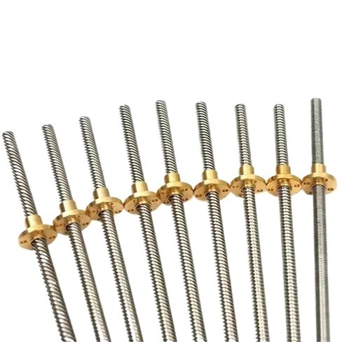 Double nut Ball Screw Control Machine T10 Lead Screw Left-Hand Thread Lead 2mm 304 Stainless Steel T10 Trapezoidal Reverse Left-Hand Screw and Reverse Nut(300mm) in Kuwait