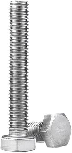 Junter 10pcs M6 (6mm) -0.75pitch x 20mm خيط غرامة البراغي السداسية 304 مسامير الفولاذ المقاوم للصدأ مسامير ملولبة بالكامل din933 in Kuwait