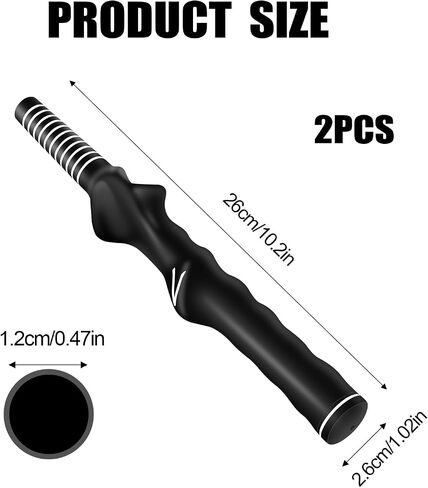 2 PCS Golf Grip Trainer ، مدرب قبضة الجولف المقولبة ، تصميم مضاد للانزلاق ، لتحسين وضع اليدين ، مناسب للرجال والنساء والمبتدئين والهواة والمهنيين (أسود) in Saudi Arabia