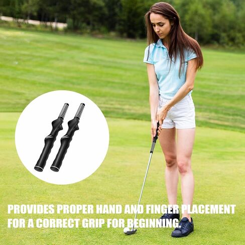 2 PCS Golf Grip Trainer ، مدرب قبضة الجولف المقولبة ، تصميم مضاد للانزلاق ، لتحسين وضع اليدين ، مناسب للرجال والنساء والمبتدئين والهواة والمهنيين (أسود) in Saudi Arabia