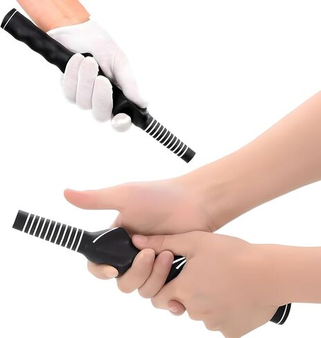 2 PCS Golf Grip Trainer ، مدرب قبضة الجولف المقولبة ، تصميم مضاد للانزلاق ، لتحسين وضع اليدين ، مناسب للرجال والنساء والمبتدئين والهواة والمهنيين (أسود) in Saudi Arabia