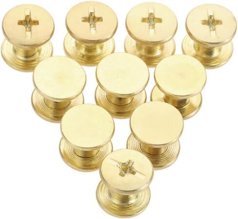 مسامير شيكاغو ، المسامير ， M5*6mm/8mm بعقب المسامير كتب حساب الألبوم المسمار المسمار البراغي برشام التجميع براغي 10pcs (الذهب ، M5 × 8) in Kuwait