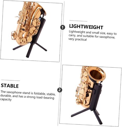 BESPORTBLE Portable Folding Alto Saxophone Stand Detachable Flute Holder Compact Blue Storage Rack for Alto and Tenor Saxophones in Saudi Arabia