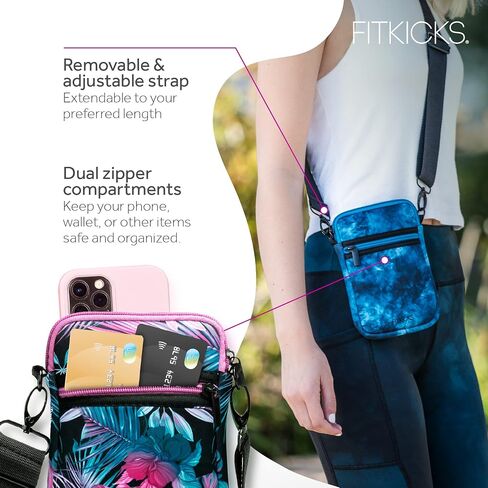 FITKICKS Crossovers Active Sport Lifestyle Crossbody Sport Water-Resistant Casual Bag Sling Purse - Nocturnal in Kuwait
