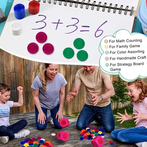 Coopay 500 قطعة رقائق البوكر البلاستيكية ، 1 بوصة رقائق Bingo Bingo العدادات العدادات العدادات لأقراص البطاقات البوكر ، علامات العد لممارسة الرياضيات ، رموز اللعبة ومكافآت التدريس ، 25 مم (أحمر) in Saudi Arabia