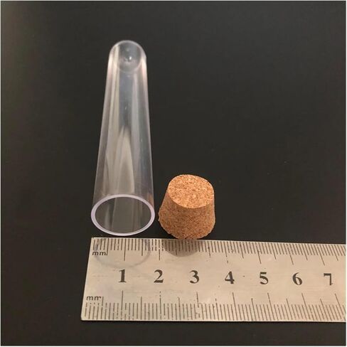 10pcs/pack 18x105mm Transparent Plastic Test Tube with Cork for Laboratory and Wedding Favors in Saudi Arabia