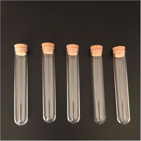 10pcs/pack 18x105mm Transparent Plastic Test Tube with Cork for Laboratory and Wedding Favors in Saudi Arabia