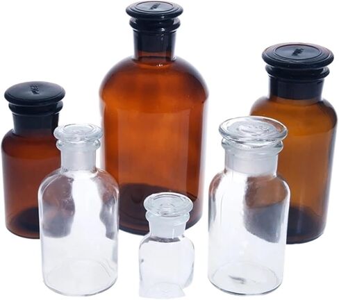 2pcs/pack 60 مل-500 مل واسعة/ضيقة الشفافة/الحاجب الزجاج الكاشف زجاجة تعليب الفم البرية (1 500 مل 2pcs) in Saudi Arabia