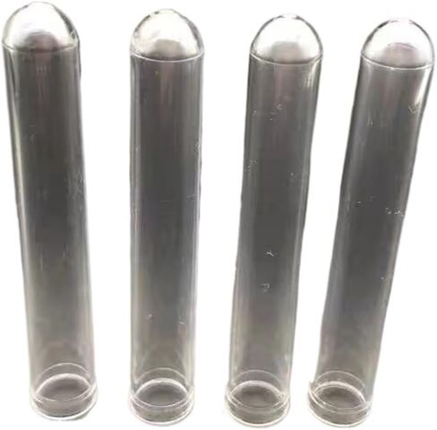 50pcs 12x75mm Lab Clear Plastic Test Tubes With Cork Stoppers Laboratory School Wedding Favor Gift Tube in Saudi Arabia