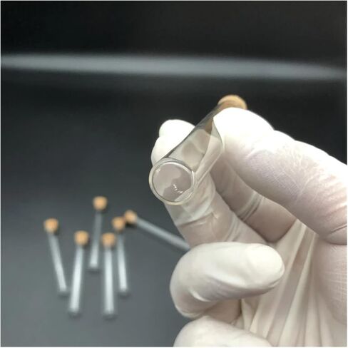 50pcs/pack 15x100mm مختبر أنابيب اختبار زجاجية مسطحة واضحة مع لوازم مختبر سدادات خشبية الفلين in Saudi Arabia