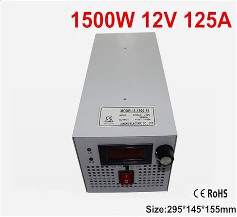 1500W 0-12V 125A AC 220V الإدخال القابل للتعديل المفرد مخصصات الطاقة AC إلى DC LED برنامج LED in Kuwait