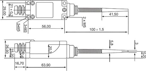 ME-9101 Micro Limit Switch AC250V 5A DC115V 0.4A Machine Tool Automatic Control Adjustable Roller Lever Micro Switch Auto Reset Micro Switch 1NO 1NC 6.81 x 1.06 x 0.94in in Saudi Arabia