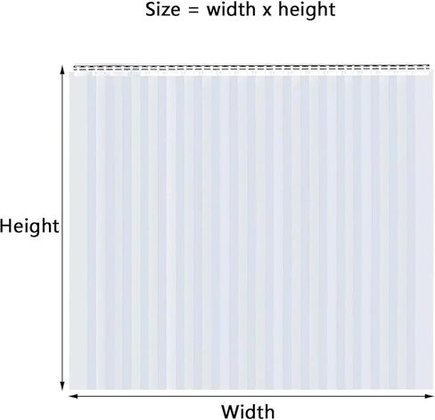 ستارة الستار البلاستيكية مجموعة ستارة ستريت PVC ، البلاستيك الصافي مع ستائر الشريط ، مناسبة للغرفة النظيفة وغرفة النوم والمطبخ ، 1.6 مم ، 1.35x2.4m in Kuwait