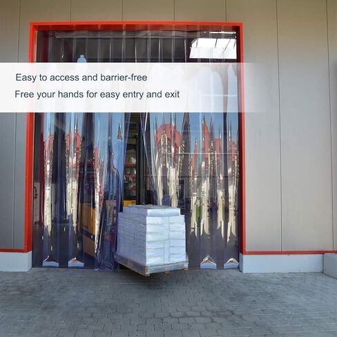 الستارة الشفافة PVC Curtain Freezer Room PVC Strip Stain Strime Strims Starts Starting Brackproof Broof مع شرائح فينيل بلاستيكية مناسبة لورش عمل المستودعات ، الإثبات in Kuwait
