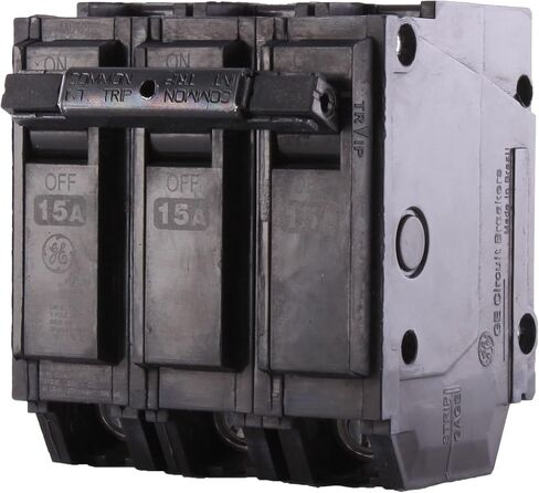 ABB Q-Line® THQL32015 Circuit Breaker • 15A/3-Pole Configuration • 120/240 VAC, 10 kAIC • Thermal Magnetic Trip • Quick-Make/Quick-Break Mechanism • Plug-in Mount in Saudi Arabia