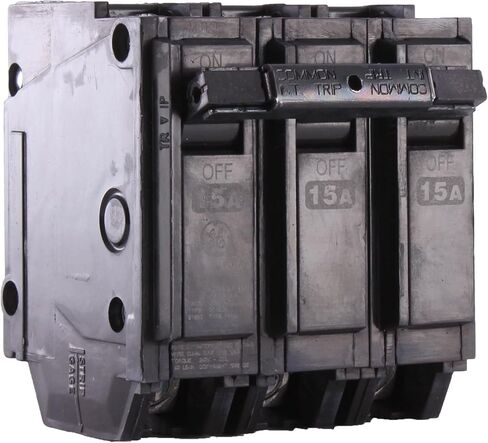 ABB Q-Line® THQL32015 Circuit Breaker • 15A/3-Pole Configuration • 120/240 VAC, 10 kAIC • Thermal Magnetic Trip • Quick-Make/Quick-Break Mechanism • Plug-in Mount in Saudi Arabia
