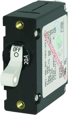Blue Sea 7214 AC / DC Single Pole Magnetic World Circuit Breaker - 20 Amp in Saudi Arabia