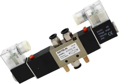 4V230C-08 4V230E-08 4V230P-08 خمسة اتجاهات ثلاثية 1/4 "صمام الملف اللولبي الهوائي DC24V (مع تركيبات 10 مم) in Saudi Arabia