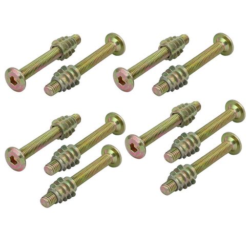uxcell 10pcs Furniture Connecting Fitting M6x50mm Hex Socket Drive Bolt w Wood Insert Nut in Saudi Arabia