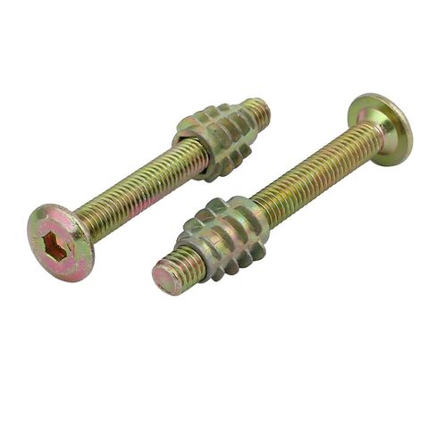 uxcell 10pcs Furniture Connecting Fitting M6x50mm Hex Socket Drive Bolt w Wood Insert Nut in Saudi Arabia