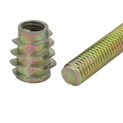 uxcell 10pcs Furniture Connecting Fitting M6x50mm Hex Socket Drive Bolt w Wood Insert Nut in Saudi Arabia