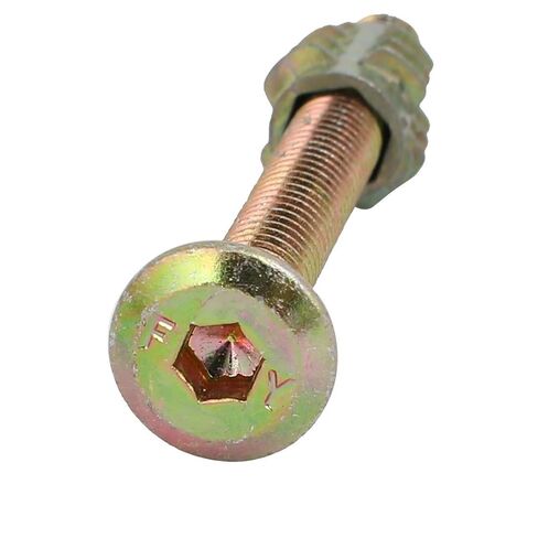 uxcell 10pcs Furniture Connecting Fitting M6x50mm Hex Socket Drive Bolt w Wood Insert Nut in Saudi Arabia