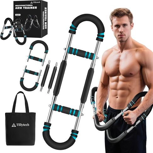 Twister Arm Trainer,Adjustable 66-110lbs Chest Workout Equipment for Men & Women,Ergonomic Home Gym Strength Trainer with Anti-Slip Handles & Carry Bag in Saudi Arabia