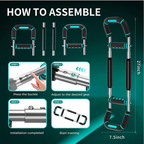 Twister Arm Trainer,Adjustable 66-110lbs Chest Workout Equipment for Men & Women,Ergonomic Home Gym Strength Trainer with Anti-Slip Handles & Carry Bag in Saudi Arabia