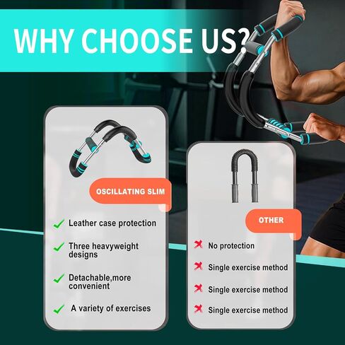 Twister Arm Trainer,Adjustable 66-110lbs Chest Workout Equipment for Men & Women,Ergonomic Home Gym Strength Trainer with Anti-Slip Handles & Carry Bag in Saudi Arabia