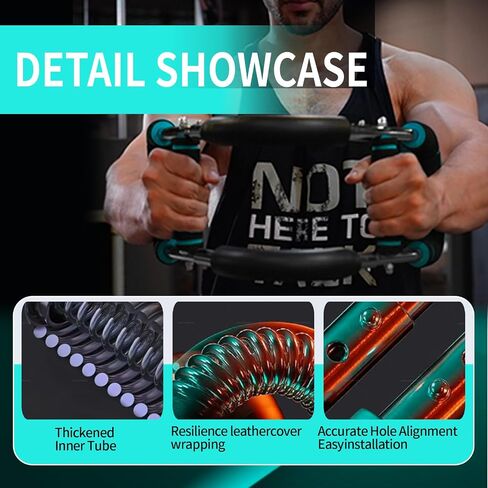 Twister Arm Trainer,Adjustable 66-110lbs Chest Workout Equipment for Men & Women,Ergonomic Home Gym Strength Trainer with Anti-Slip Handles & Carry Bag in Saudi Arabia