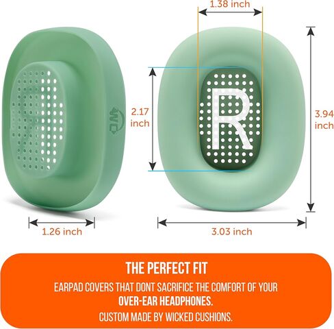 WC SweatZ Max - Patented Silicone Sweat Covers for AirPods Max 1 | Made by Wicked Cushions | (Does Not Fit AirPods Max 2). Sweatproof, Full Earpad Protection | Black in Kuwait